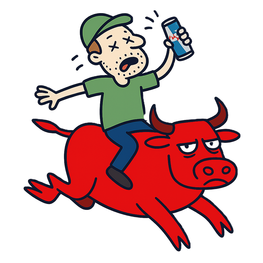 Flying Bull Cartoon